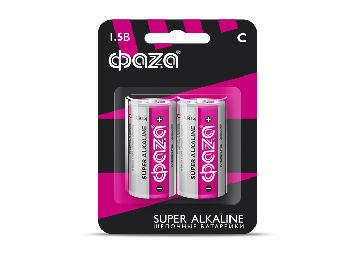 Элемент питания LR14 Super Alkaline, блистер, 2шт.