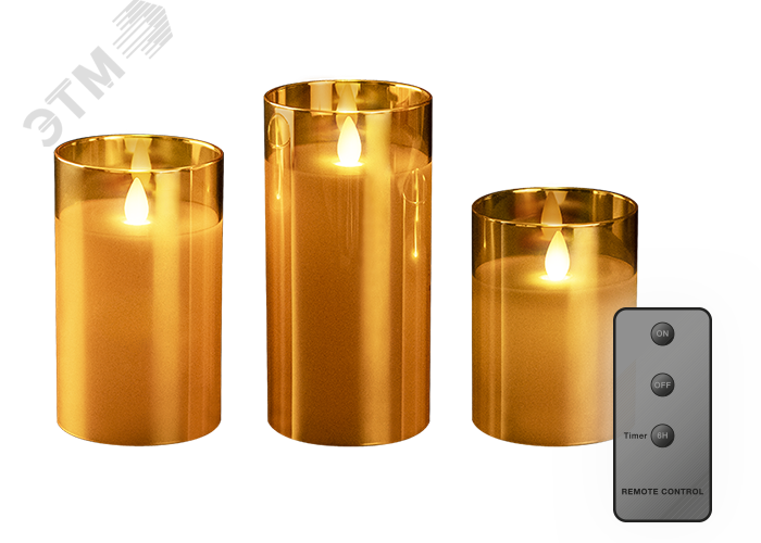 Свечи CL7-SET3-gd (компл. 3-х свечей, золот.) 5018822 ФАZА - превью