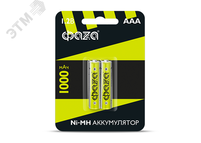 Элемент питания аккумуляторный AAA 1000мАч Ni-MH 5002913 ФАZА - превью