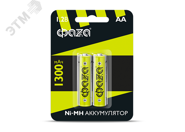 Элемент питания аккумуляторный AA 1300мАч Ni-MH 5002944 ФАZА - превью