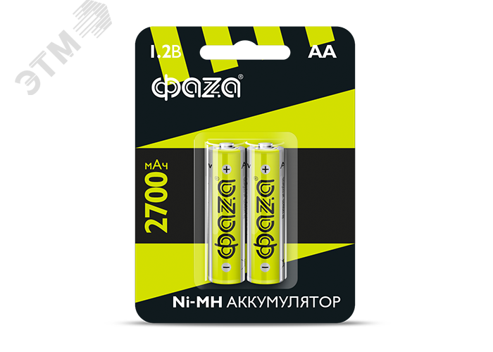 Элемент питания аккумуляторный AA 2700мАч Ni-MH 5003002 ФАZА - превью
