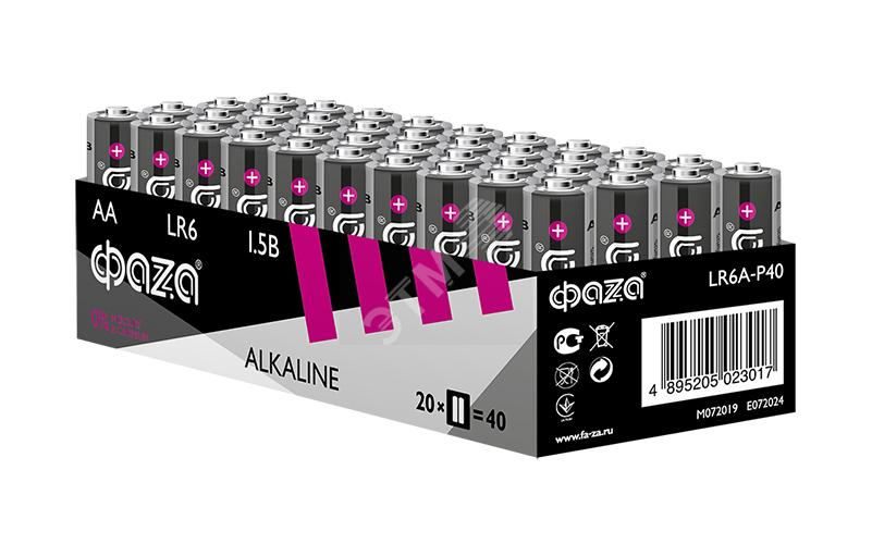 Изображение товара Элемент питания LR 6 (AA) алкалиновая уп. 40 шт. Alkaline Pack-40 (шт)