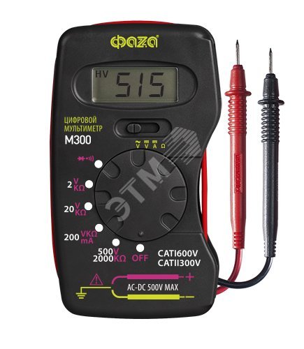 Изображение товара Цифровой мультиметр M300 ФАZА компактный тестер для измерений