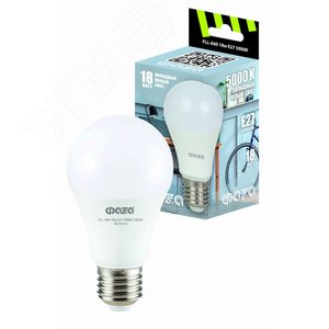 Лампа светодиодная LED 18Вт E27 5000K груша 230/50