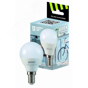 Лампа светодиодная LED 12Вт E14 5000K шар 230/50