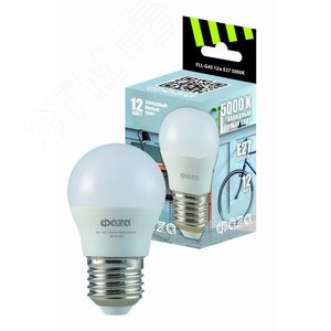 Лампа светодиодная LED 12Вт E27 5000K шар 230/50 - фото 1