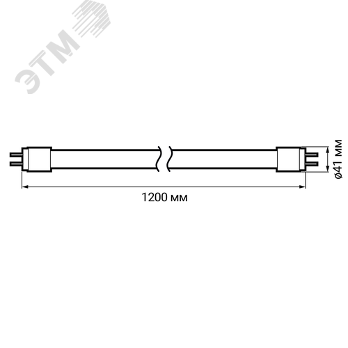 Лампа светодиодная LED 18вт G13 белый (4000K) установка возможна после демонтажа ПРА - фото 3
