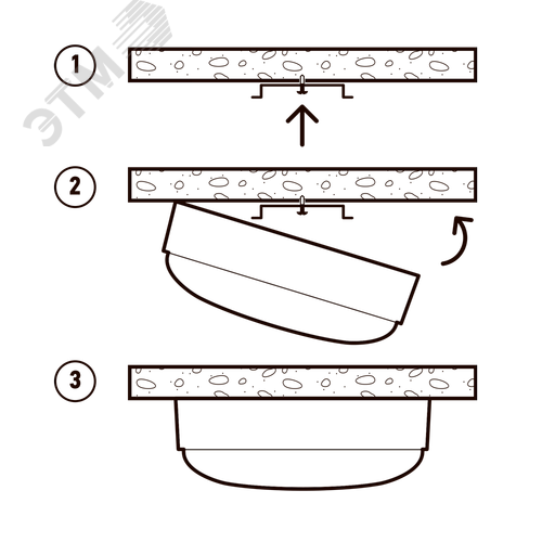 Светильник светодиодный пылевлагозащищенный ДБП-15Вт 4000К 1200Лм IP54 микроволновый датчик дежурный режим 170-265В круглый белый полипропилен - фото 7