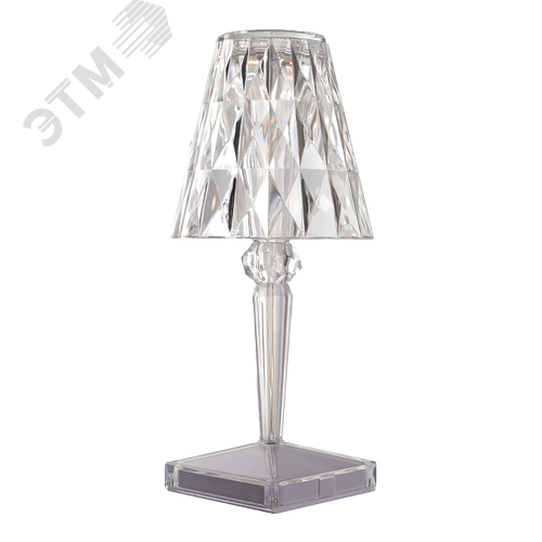 Светильник светодиодный настольный декоративный Кристалл USB 2700-6500К 120Лм (плавная регулировка яркости) высококачественный акрил черный - фото 1