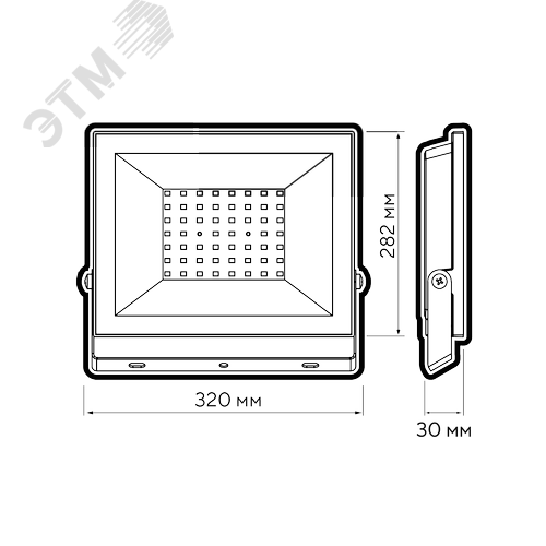 Прожектор светодиодный 150w 6500K BL IP65 230V ФАZА Jazzway - фото 4
