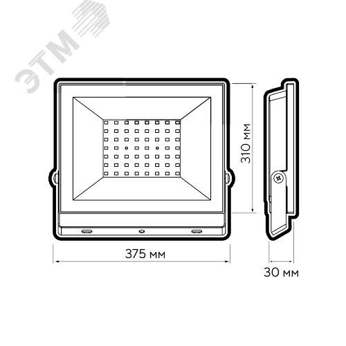 Прожектор светодиодный 00w мощность 200Вт 6500K BL IP65 230V - фото 5