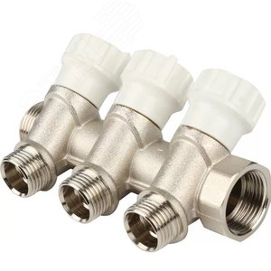 Изображение товара коллектор распределительный регулируемый 465/3 3/4х1/2, 3 выхода (шт)