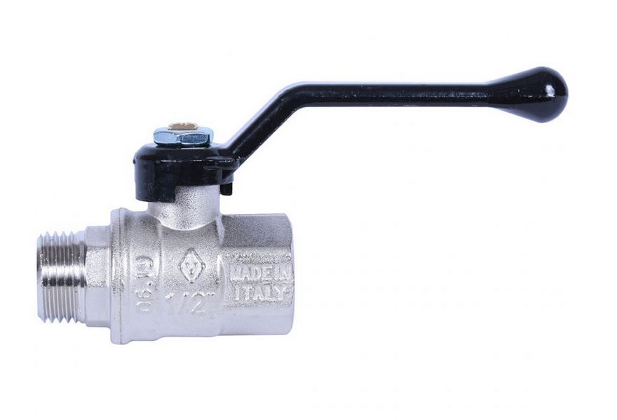 Кран шаровой 3/4' ВВ ручка рычаг NEW JERSEY (0) аллюминий