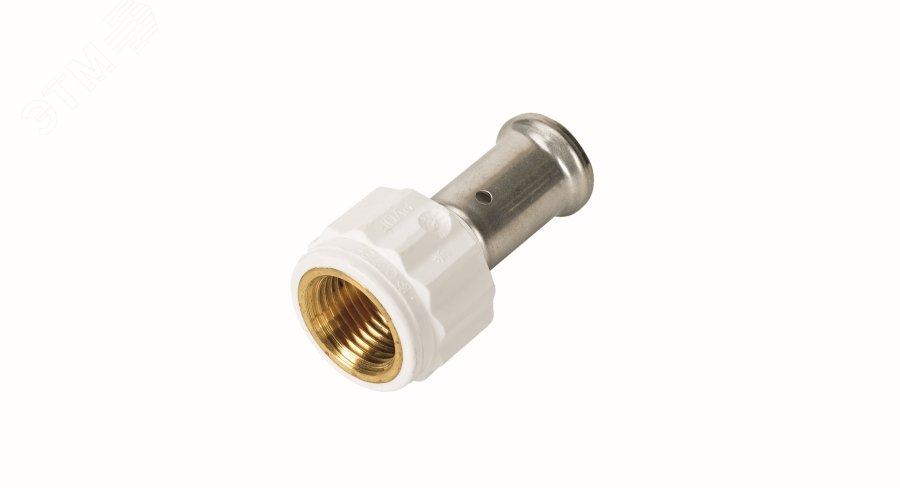 Изображение товара Муфта ВР, ПВДФ пресс (белая), 20x3/4 для трубопроводов