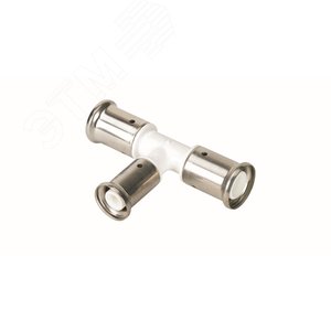 Изображение товара Тройник переходный уменьшенный в центре, ПВДФ пресс (белый), 26x20x26 (шт)