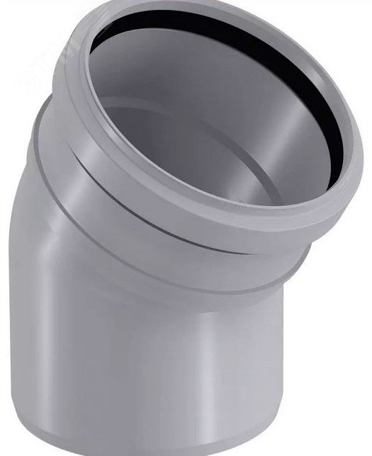Изображение товара Отвод канализационный 110х30 град. серый для внутренней канализации