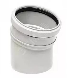 Изображение товара Отвод 15 град. 50 белый для канализации Uponor Decibel