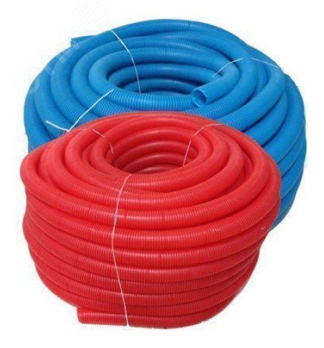 Изображение товара Труба гофрированная 32 синяя, для трубы 20, бухта 50м (м)