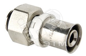 Соединитель пресс 16 (2.0)x3/4' EK для металлопластиковой трубы с конусным соединением