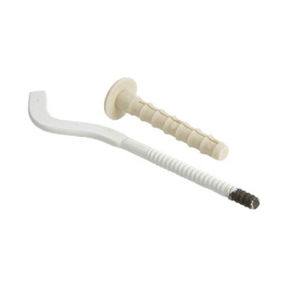 Кронштейн для радиатора с дюбелем белый (7х180 мм)