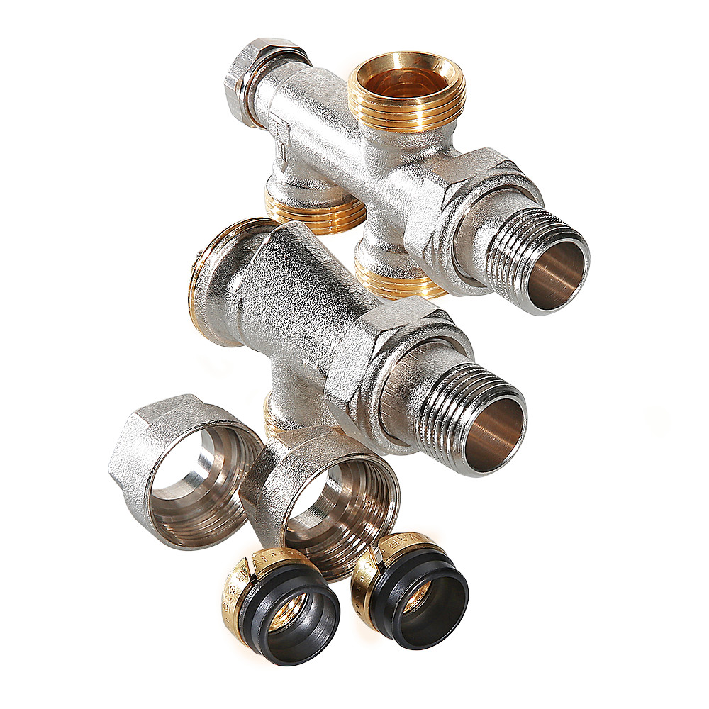 Узел термостатический 1/2'x50%х3/4 евроконус для нижнего подключения радиатора однотрубная система (комплект)