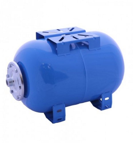 Бак расширительный 50 л. для ГВС и ХВС горизонтальный синий