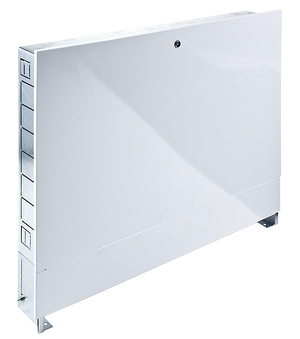 Шкаф коллекторный встраиваемый с накладной дверцей670-760х494х125-195мм ШРВ-1