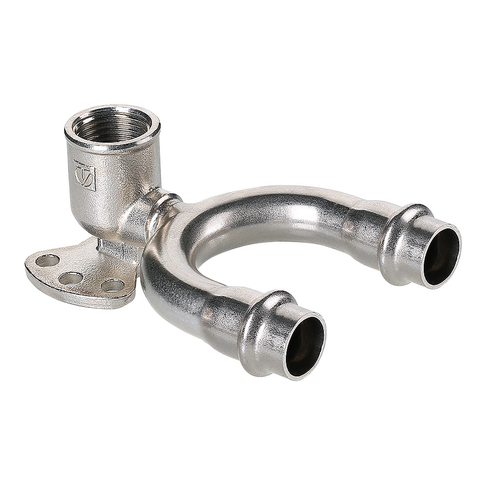 Водорозетка проходная нерж. сталь 15х1/2'