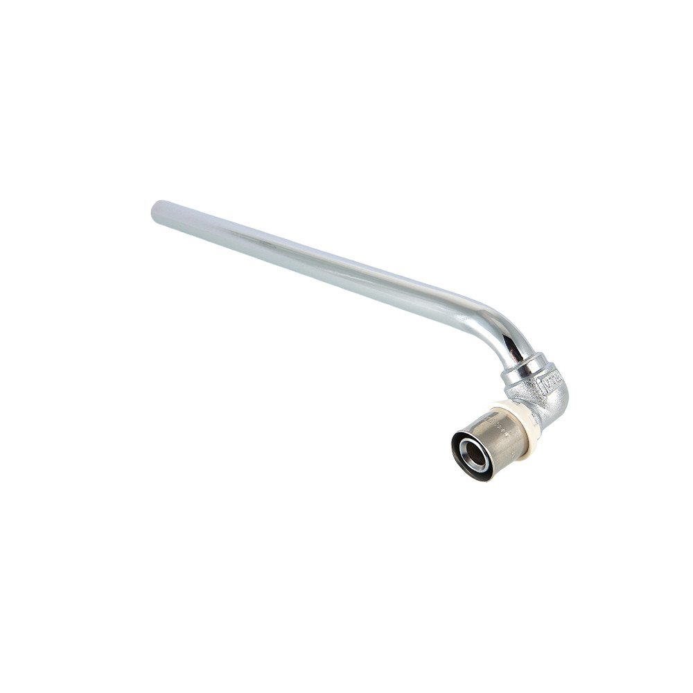 Уголок радиаторный пресс 15 мм 20x15 с хромиров нной трубкой 300мм левый