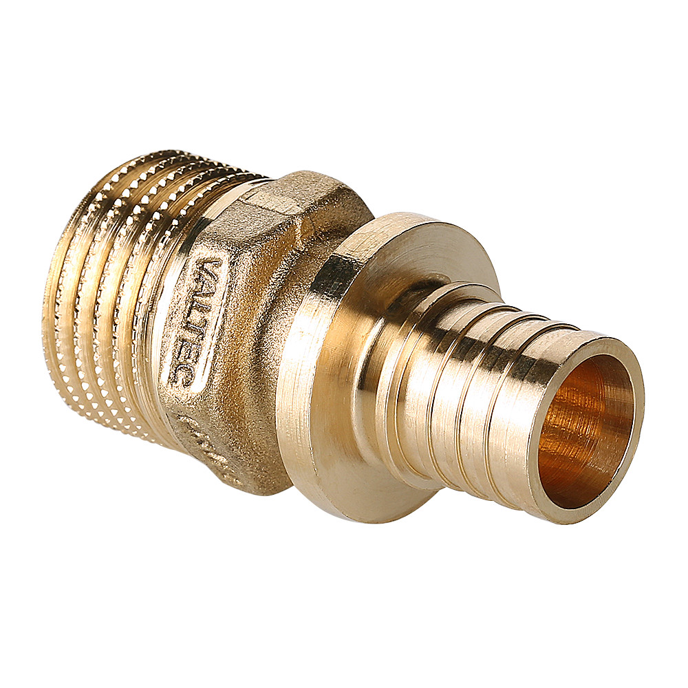 Переходник 16х1/2'НР с наружной резьбой, аксиальный, латунь