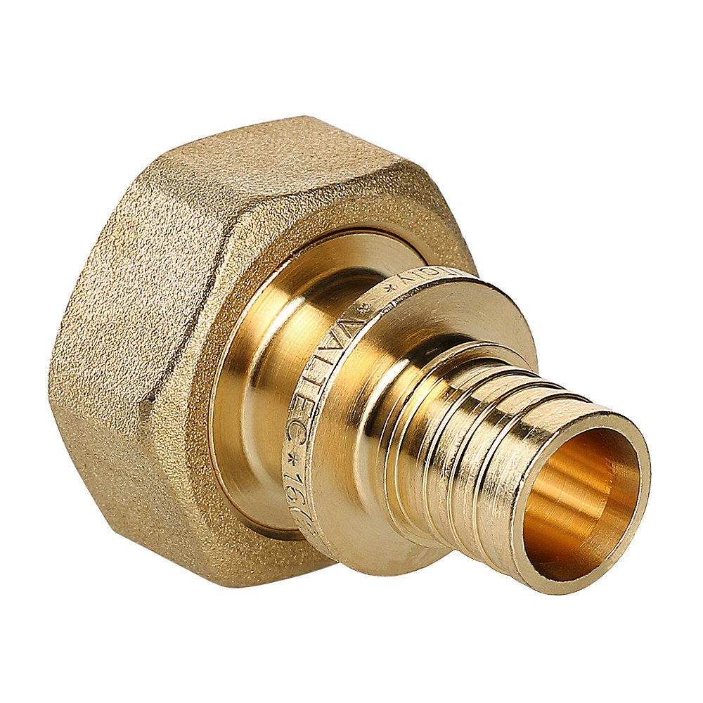 Переходник 16х3/4'ВР с накидной гайкой, под евроконус, аксиальный, латунь