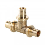 Тройник 25х16х20 переходной, аксиальный, латунь