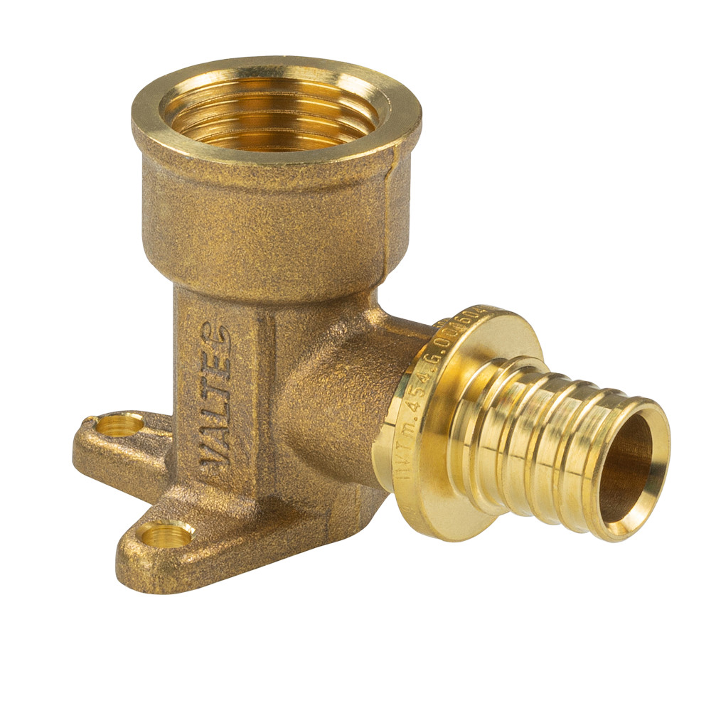 Угольник 20х1/2'ВР переходной с внутренней резьбой, водорозетка, аксиальный, латунь