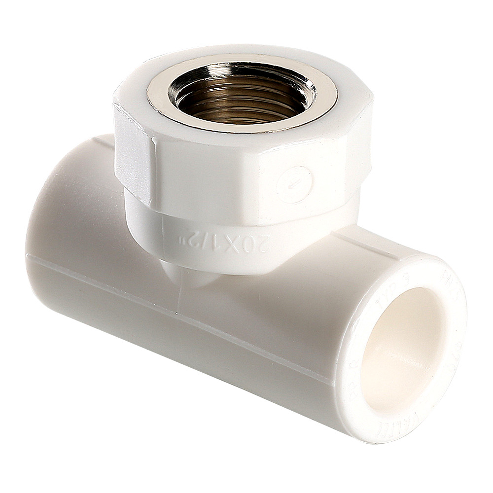 Тройник комбинированный 32x1' ВР полипропиленовый PPR белый