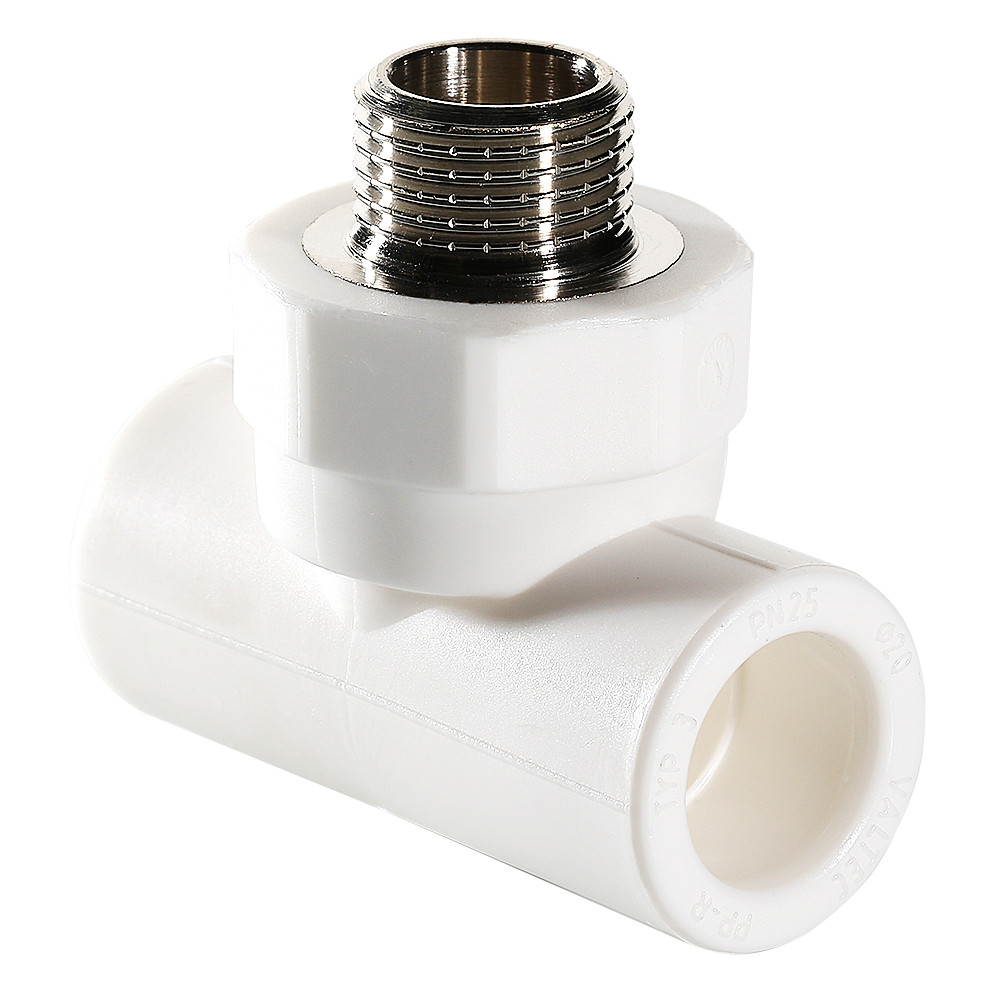 Тройник комбинированный 32x1' НР полипропиленовый PPR белый