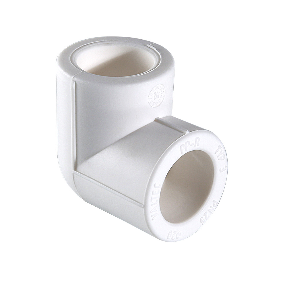 Угольник 32 мм 90 град., полипропиленовый PPR, белый