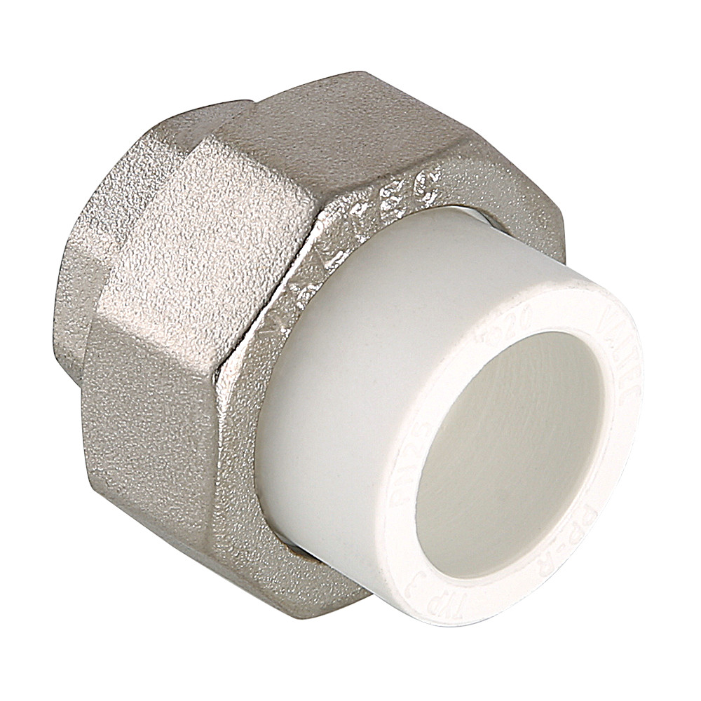 Муфта разъемная 40x1 1/2' ВР полипропиленовая PPR американка, белая