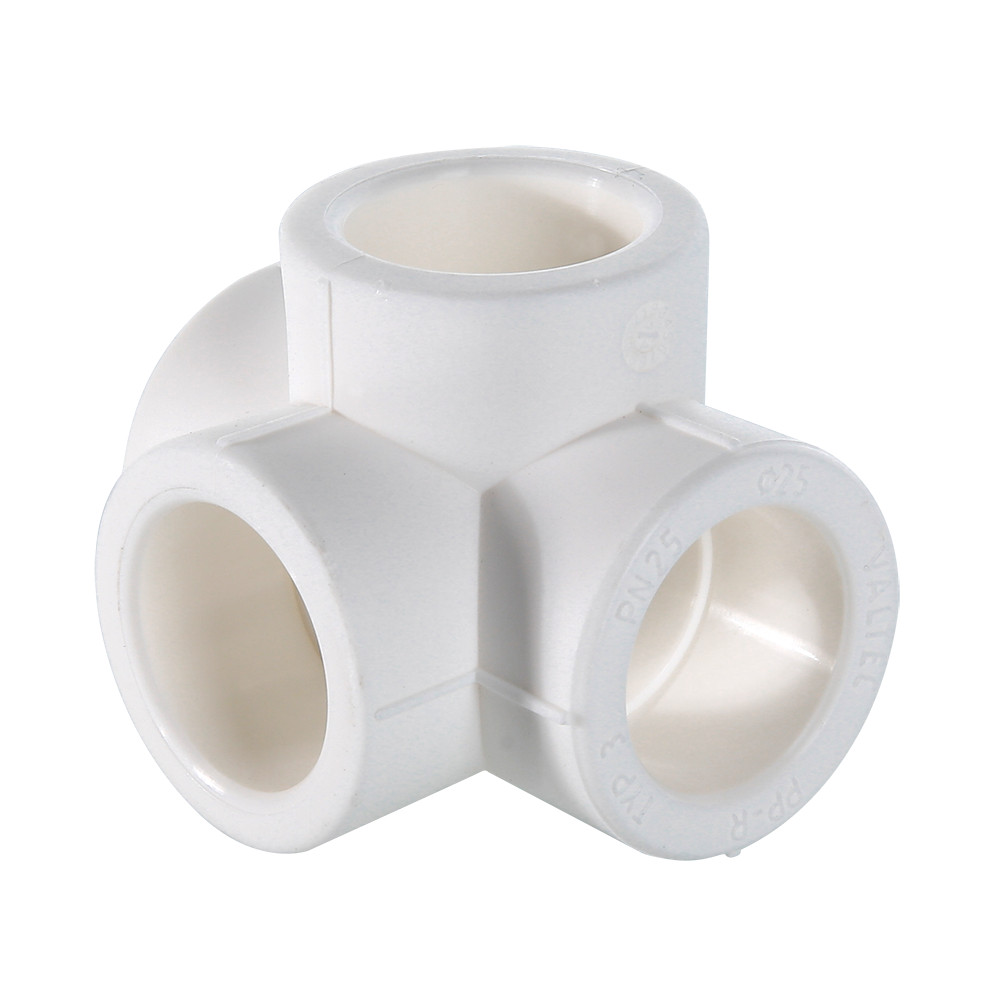 Крестовина 20 двухплоскостная полипропиленовая PPR белая