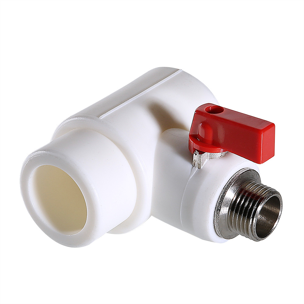 Тройник коллекторный 40x3/4' НР с шаровым краном полипропиленовый PPR