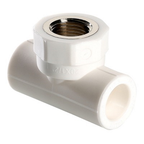 Тройник комбинированный 40 х1' ВН полипропиленовы й PPR белый