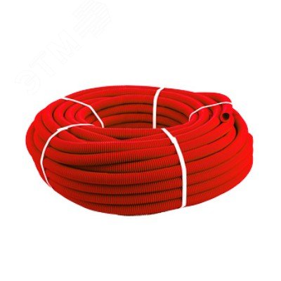 Изображение товара Труба гофрированная 32 красная, для трубы 20, бухта 50м (м)
