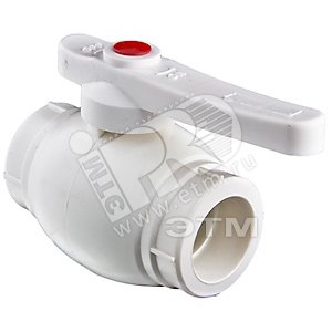 Кран шаровой 63 полипропиленовый PPR белый - фото 1