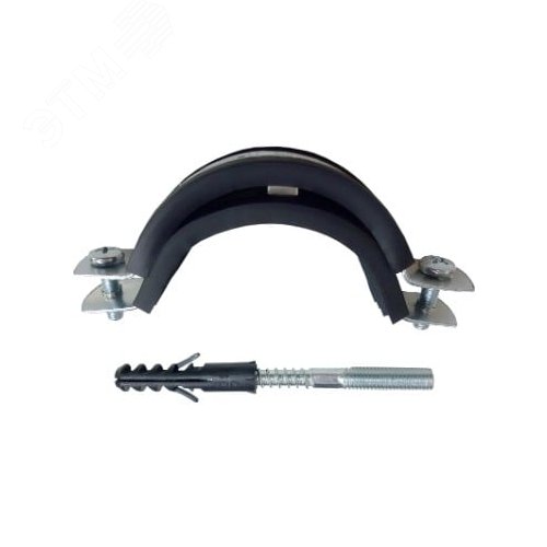 Хомут с резиновым уплотнением 1 1/2' (48-52 мм), в комплекте со шпилькой - фото 2