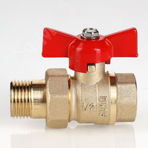 Кран шаровой СТАНДАРТ с полусгоном 1/2'  PN 40 ВН бабочка - фото 4