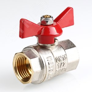 Кран шаровой 1/2' ВВ ручка бабочка BASE - фото 3