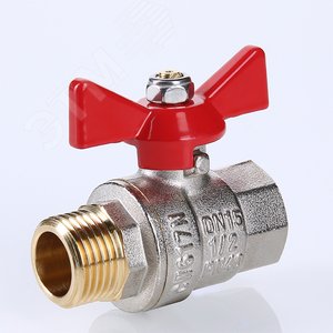 Кран шаровой 1/2' ВН ручка бабочка BASE - фото 3