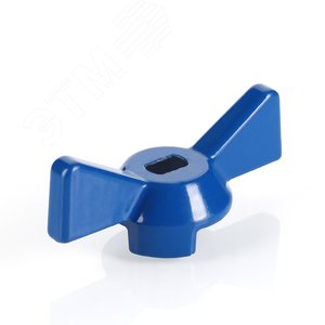 Ручка бабочка для шарового крана 1/2' синяя - фото 3