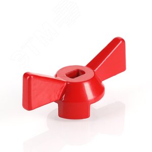 Ручка -бабочка для крана 1/2' - 3/4' красная - фото 3