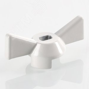 Ручка -бабочка для крана 1/2' - 3/4' белая - фото 3
