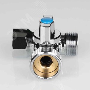 Кран шаровой 1/2'x3/4'x1/2' для подключения санитарных приборов - фото 2